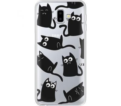 Силіконовий чохол BoxFace Samsung J610 Galaxy J6 Plus 2018 с 3D-глазками Black Kitty (35459-cc73)