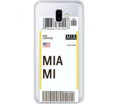 Силіконовий чохол BoxFace Samsung J610 Galaxy J6 Plus 2018 Ticket Miami (35459-cc81)