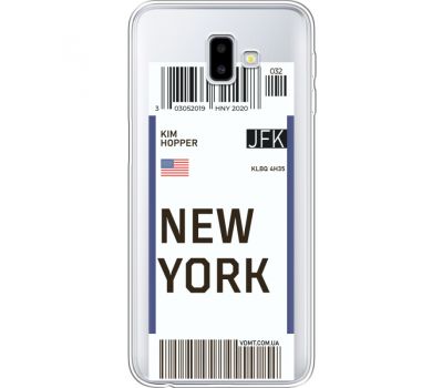 Силіконовий чохол BoxFace Samsung J610 Galaxy J6 Plus 2018 Ticket New York (35459-cc84)