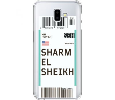 Силіконовий чохол BoxFace Samsung J610 Galaxy J6 Plus 2018 Ticket Sharmel Sheikh (35459-cc90)