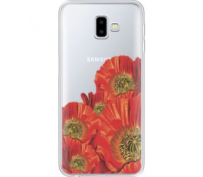 Силіконовий чохол BoxFace Samsung J610 Galaxy J6 Plus 2018 Red Poppies (35459-cc44)