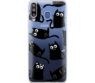 Силіконовий чохол BoxFace Samsung M305 Galaxy M30 с 3D-глазками Black Kitty (36974-cc73)