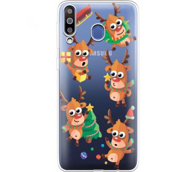 Силіконовий чохол BoxFace Samsung M305 Galaxy M30 с 3D-глазками Reindeer (36974-cc74)