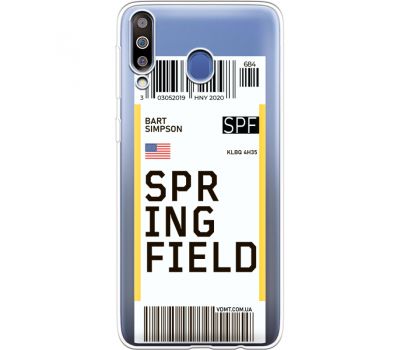 Силіконовий чохол BoxFace Samsung M305 Galaxy M30 Ticket Springfield (36974-cc93)