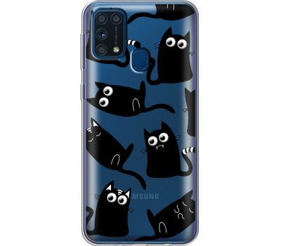 Силіконовий чохол BoxFace Samsung M315 Galaxy M31 с 3D-глазками Black Kitty (39092-cc73)