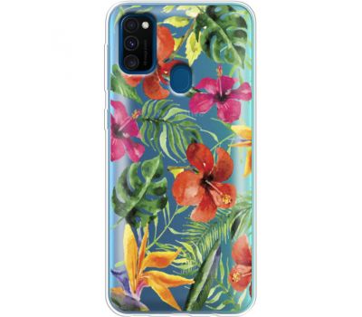 Силіконовий чохол BoxFace Samsung M215 Galaxy M21 Tropical Flowers (39466-cc43)