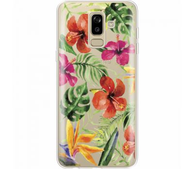 Силіконовий чохол BoxFace Samsung J810 Galaxy J8 2018 Tropical Flowers (35021-cc43)