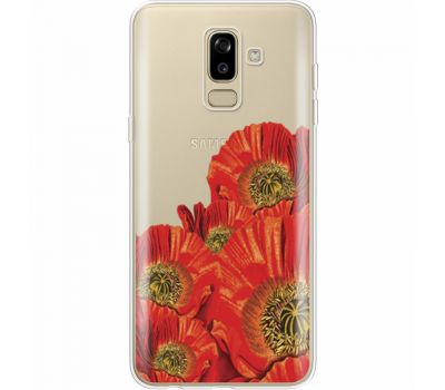 Силіконовий чохол BoxFace Samsung J810 Galaxy J8 2018 Red Poppies (35021-cc44)