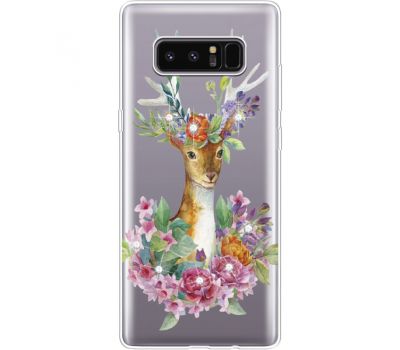 Силіконовий чохол BoxFace Samsung N950F Galaxy Note 8 Deer with flowers (935949-rs5)