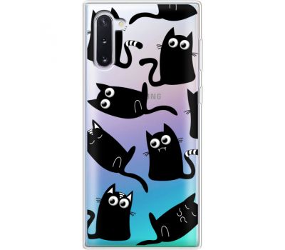 Силіконовий чохол BoxFace Samsung N970 Galaxy Note 10 с 3D-глазками Black Kitty (37408-cc73)