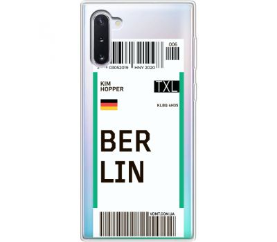 Силіконовий чохол BoxFace Samsung N970 Galaxy Note 10 Ticket Berrlin (37408-cc80)
