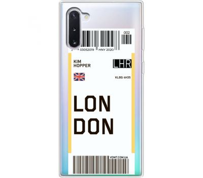 Силіконовий чохол BoxFace Samsung N970 Galaxy Note 10 Ticket London (37408-cc83)
