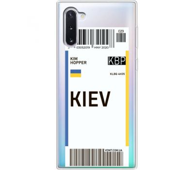 Силіконовий чохол BoxFace Samsung N970 Galaxy Note 10 Ticket Kiev (37408-cc88)