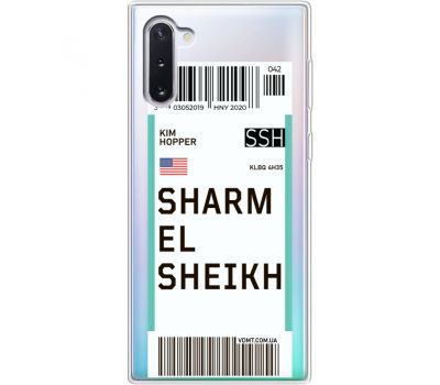 Силіконовий чохол BoxFace Samsung N970 Galaxy Note 10 Ticket Sharmel Sheikh (37408-cc90)