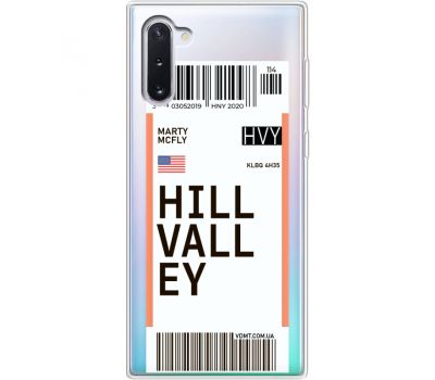 Силіконовий чохол BoxFace Samsung N970 Galaxy Note 10 Ticket Hill Valley (37408-cc94)