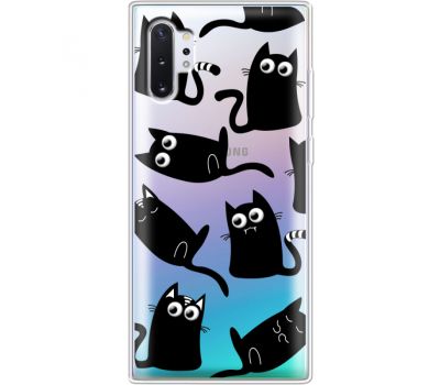 Силіконовий чохол BoxFace Samsung N975 Galaxy Note 10 Plus с 3D-глазками Black Kitty (37687-cc73)