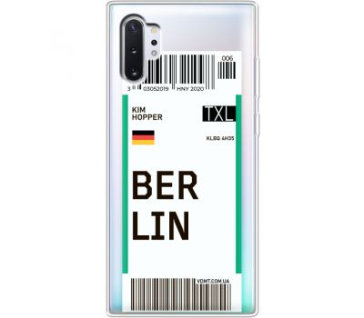 Силіконовий чохол BoxFace Samsung N975 Galaxy Note 10 Plus Ticket Berrlin (37687-cc80)