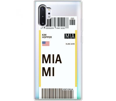 Силіконовий чохол BoxFace Samsung N975 Galaxy Note 10 Plus Ticket Miami (37687-cc81)