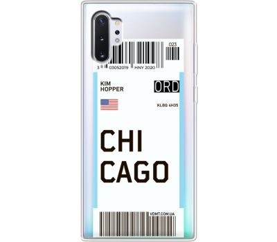 Силіконовий чохол BoxFace Samsung N975 Galaxy Note 10 Plus Ticket Chicago (37687-cc82)