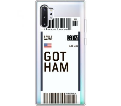 Силіконовий чохол BoxFace Samsung N975 Galaxy Note 10 Plus Ticket Gotham (37687-cc92)