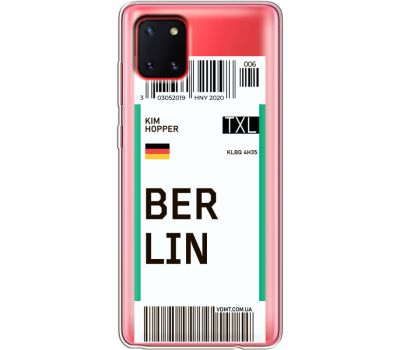 Силіконовий чохол BoxFace Samsung N770 Galaxy Note 10 Lite Ticket Berrlin (38846-cc80)