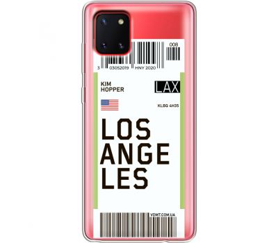 Силіконовий чохол BoxFace Samsung N770 Galaxy Note 10 Lite Ticket Los Angeles (38846-cc85)