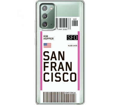Силіконовий чохол BoxFace Samsung N980 Galaxy Note 20 Ticket  San Francisco (40569-cc79)