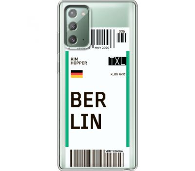 Силіконовий чохол BoxFace Samsung N980 Galaxy Note 20 Ticket Berrlin (40569-cc80)