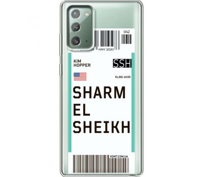 Силіконовий чохол BoxFace Samsung N980 Galaxy Note 20 Ticket Sharmel Sheikh (40569-cc90)