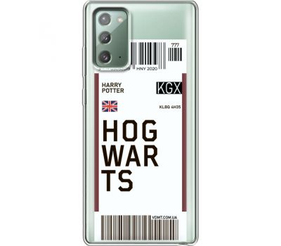 Силіконовий чохол BoxFace Samsung N980 Galaxy Note 20 Ticket Hogwarts (40569-cc91)