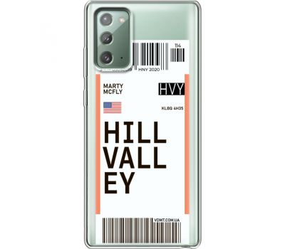 Силіконовий чохол BoxFace Samsung N980 Galaxy Note 20 Ticket Hill Valley (40569-cc94)