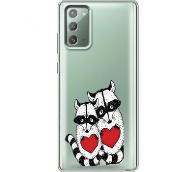 Силіконовий чохол BoxFace Samsung N980 Galaxy Note 20 Raccoons in love (40569-cc29)