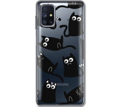 Силіконовий чохол BoxFace Samsung M515 Galaxy M51 с 3D-глазками Black Kitty (40938-cc73)