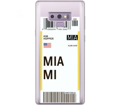 Силіконовий чохол BoxFace Samsung N960 Galaxy Note 9 Ticket Miami (34974-cc81)