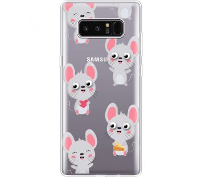 Силіконовий чохол BoxFace Samsung N950F Galaxy Note 8 с 3D-глазками Mouse (35949-cc76)