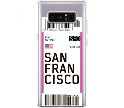 Силіконовий чохол BoxFace Samsung N950F Galaxy Note 8 Ticket  San Francisco (35949-cc79)