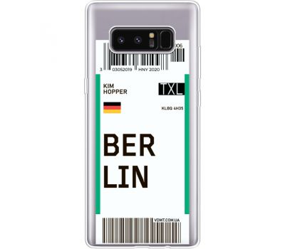 Силіконовий чохол BoxFace Samsung N950F Galaxy Note 8 Ticket Berrlin (35949-cc80)