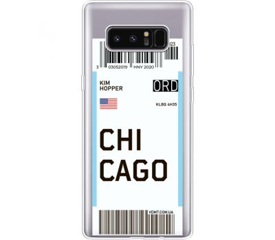 Силіконовий чохол BoxFace Samsung N950F Galaxy Note 8 Ticket Chicago (35949-cc82)