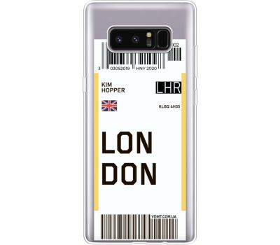 Силіконовий чохол BoxFace Samsung N950F Galaxy Note 8 Ticket London (35949-cc83)