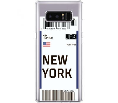 Силіконовий чохол BoxFace Samsung N950F Galaxy Note 8 Ticket New York (35949-cc84)