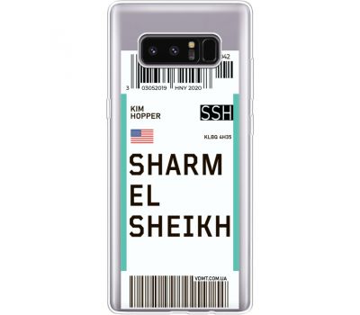 Силіконовий чохол BoxFace Samsung N950F Galaxy Note 8 Ticket Sharmel Sheikh (35949-cc90)