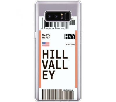 Силіконовий чохол BoxFace Samsung N950F Galaxy Note 8 Ticket Hill Valley (35949-cc94)