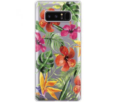 Силіконовий чохол BoxFace Samsung N950F Galaxy Note 8 Tropical Flowers (35949-cc43)