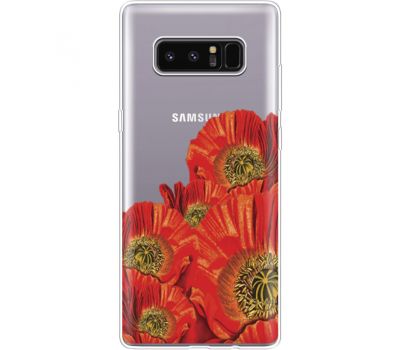 Силіконовий чохол BoxFace Samsung N950F Galaxy Note 8 Red Poppies (35949-cc44)