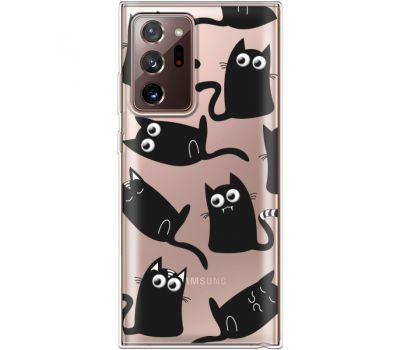 Силіконовий чохол BoxFace Samsung N985 Galaxy Note 20 Ultra с 3D-глазками Black Kitty (40574-cc73)