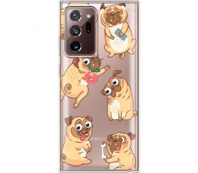 Силіконовий чохол BoxFace Samsung N985 Galaxy Note 20 Ultra с 3D-глазками Pug (40574-cc77)