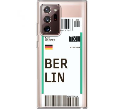 Силіконовий чохол BoxFace Samsung N985 Galaxy Note 20 Ultra Ticket Berrlin (40574-cc80)