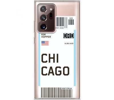 Силіконовий чохол BoxFace Samsung N985 Galaxy Note 20 Ultra Ticket Chicago (40574-cc82)