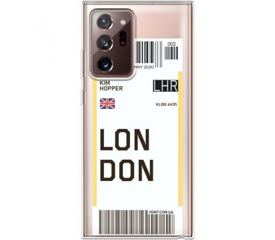 Силіконовий чохол BoxFace Samsung N985 Galaxy Note 20 Ultra Ticket London (40574-cc83)