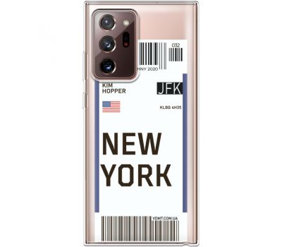 Силіконовий чохол BoxFace Samsung N985 Galaxy Note 20 Ultra Ticket New York (40574-cc84)